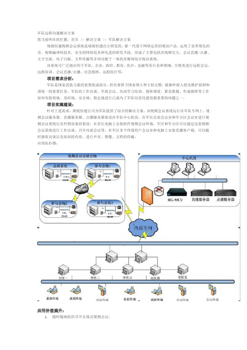 军队远程沟通解决方案