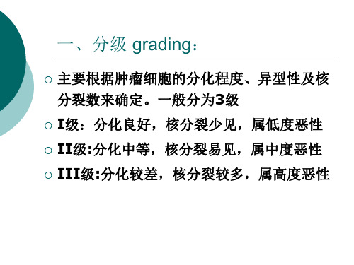 肿瘤的分级与分期