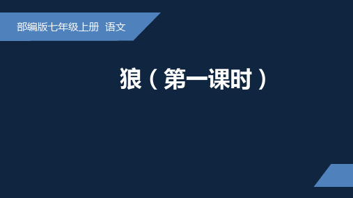 狼(1)-2024-2025学年初中语文七年级上册课件