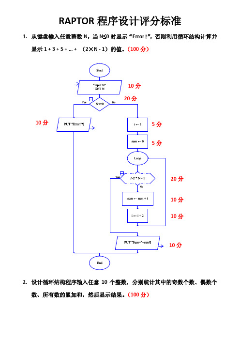 流程图编程参考(答案)