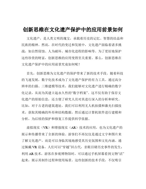 创新思维在文化遗产保护中的应用前景如何