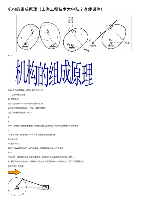 机构的组成原理（上海工程技术大学陆宁老师课件）