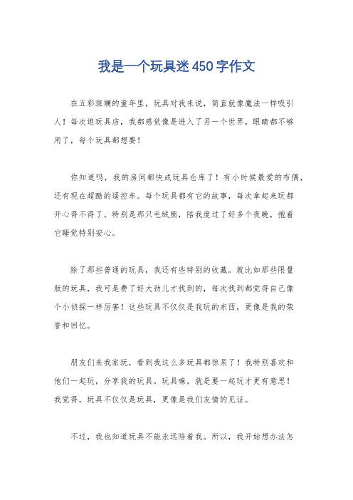 我是一个玩具迷450字作文