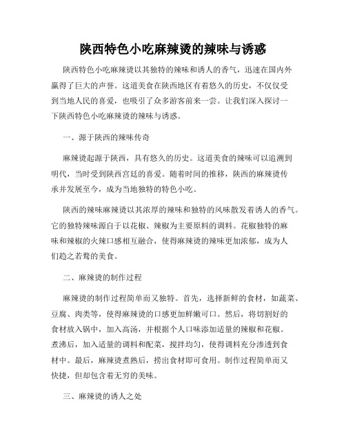 陕西特色小吃麻辣烫的辣味与诱惑
