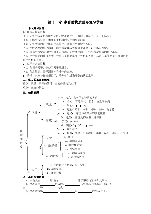 第十一章 多彩的物质世界复习学案