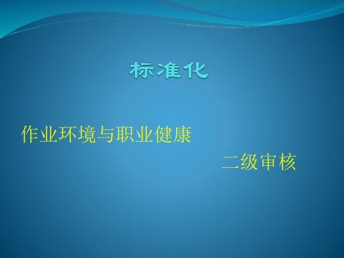 安全标准化问题及改善ppt课件