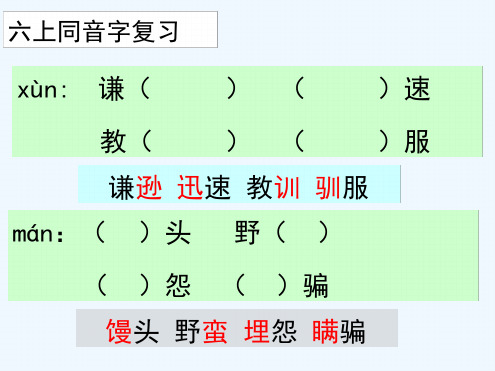 六上同音字