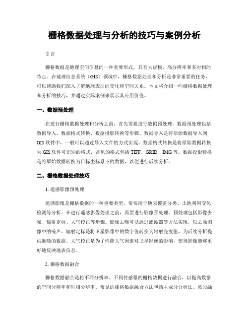 栅格数据处理与分析的技巧与案例分析