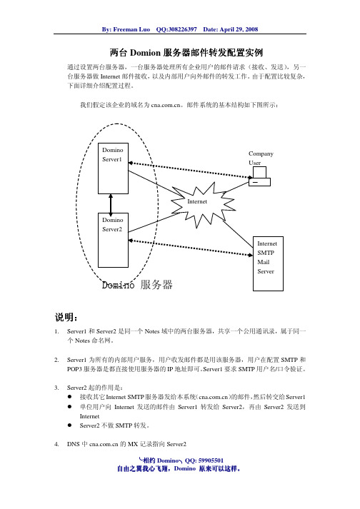 两台Domion服务器邮件转发配置实例