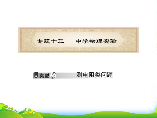 高中物理 专题13 中学物理实验总复习课件(类型3) 新课标