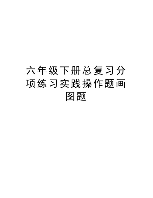 六年级下册总复习分项练习实践操作题画图题资料讲解