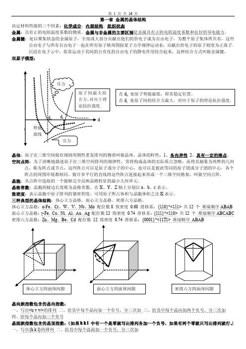 金属学及热处理要点总结