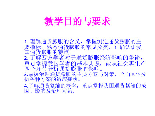 第十章通货膨胀与通货紧缩货币银行学兰州商学院庞楷33页PPT