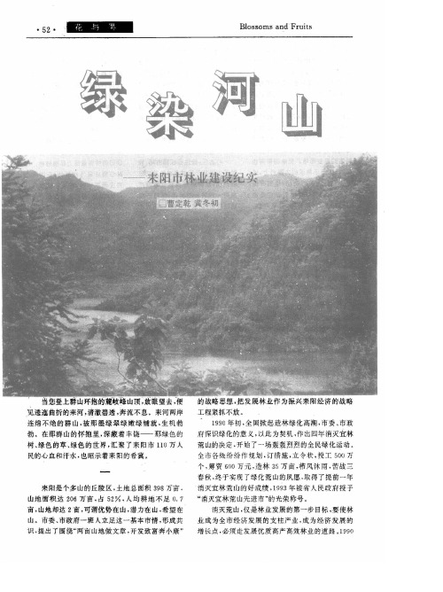 绿染河山——耒阳市林业建设纪实