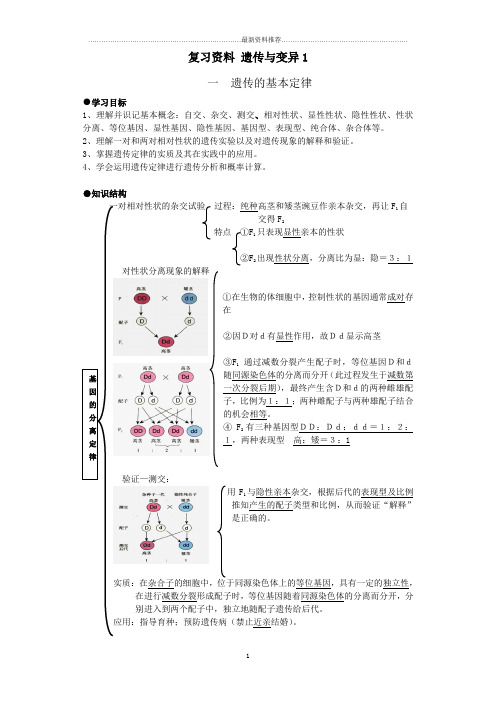 遗传的基本定律(复习)精编版