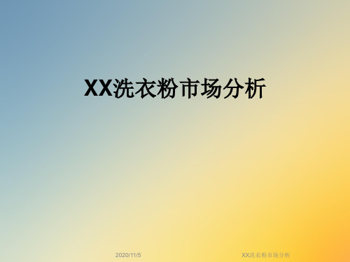 XX洗衣粉市场分析