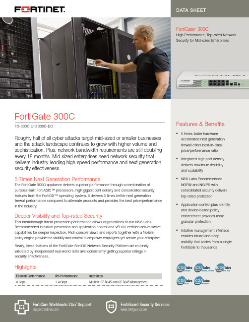 FortiGate 300C 高性能网络安全设备说明书