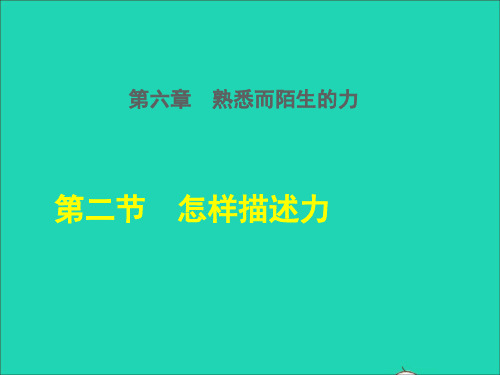 八年级物理全册第6章熟悉而陌生的力第2节怎样描述力授课课件新版沪科版