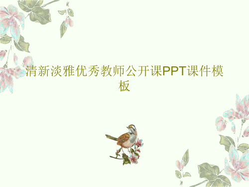 清新淡雅优秀教师公开课PPT课件模板27页PPT