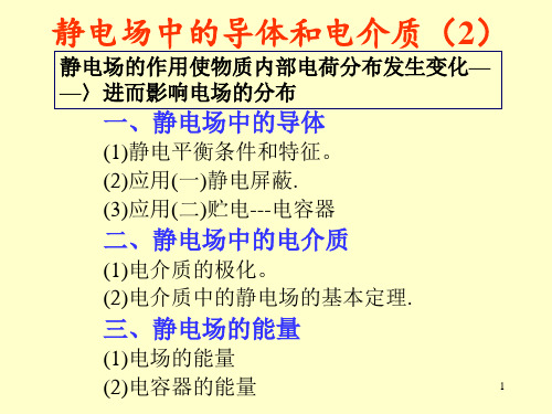 静电场中的导体和电解质