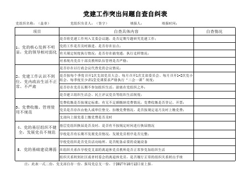 自查自纠和工作台账(1)