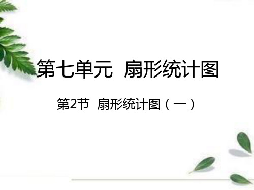 人教版小学数学五年级上册课件：7.1扇形统计图(一)课件