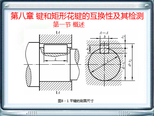 互换性与测量技术第8章键与矩形花键的互换性及其检测-精品