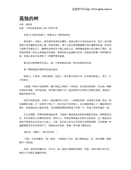 孤独的树
