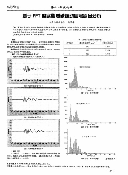 基于FFT的实测爆破振动信号综合分析