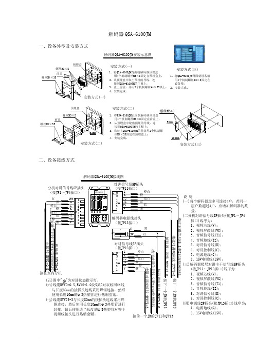 QSA解码器QSA-6100JM说明书