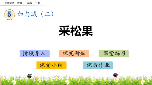 新北师大版一年级数学下册《采松果》精品教学课件