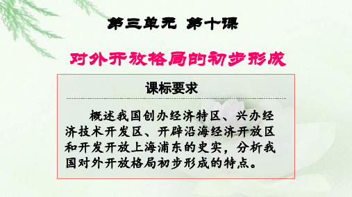 最新-北师大版高中历史必修二3.10《对外开放格局的初步形成》课件(共25张PPT)-PPT文档资料