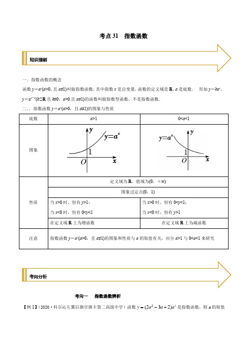 考点08 指数函数(解析版)