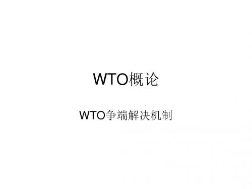 WTO争端解决机制