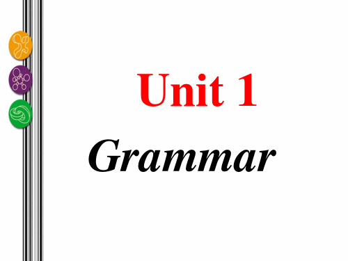 Unit 1 Grammar 课件 -高一上学期英语人教版(2019)必修第一册