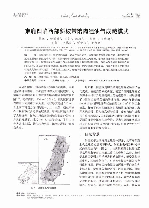 束鹿凹陷西部斜坡带馆陶组油气成藏模式