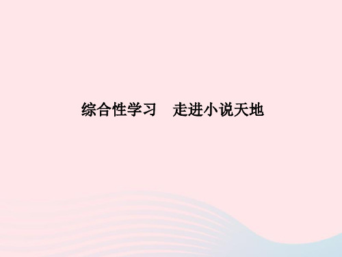 人教版九年级语文下册同步教学：第2单元 综合性学习走进小说天地