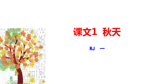 小学一年级上册语文 《秋天》优质课件PPT