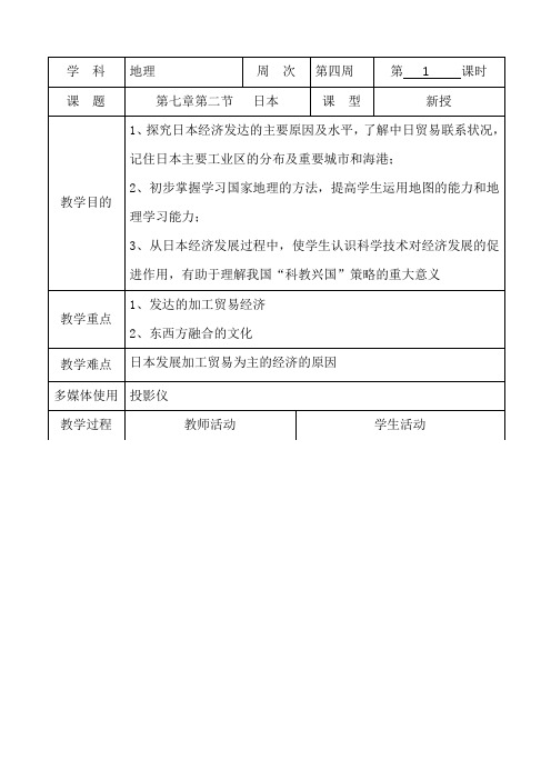 人教版七年级地理下册第五课时