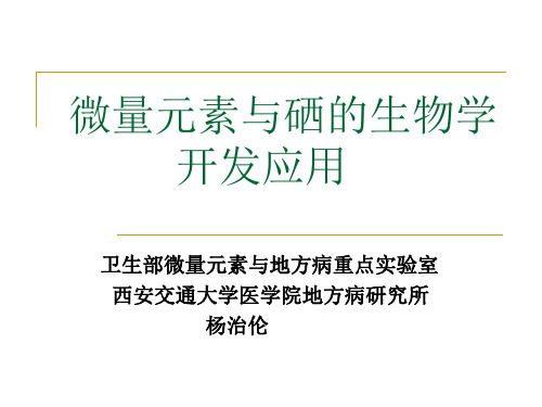 课件草案——④王治伦讲硒知识