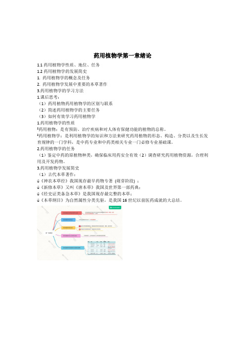 药用植物学第一章绪论