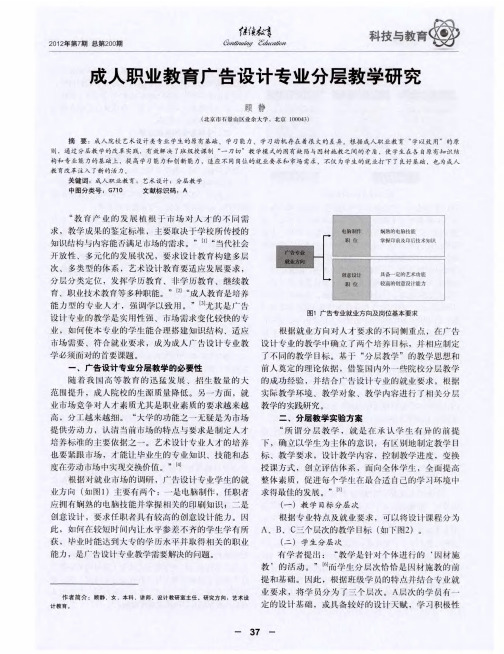 成人职业教育广告设计专业分层教学研究