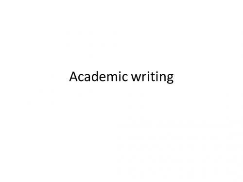 Academic writing