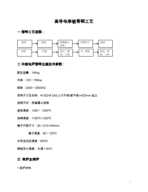 高导电率铍青铜工艺