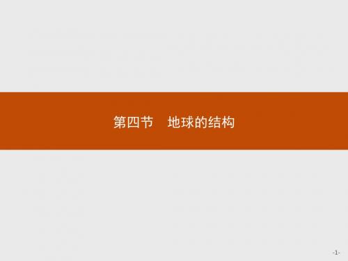 【测控指导】2015-2016学年高一地理湘教版必修1(浙江专用)课件:1.4 地球的结构