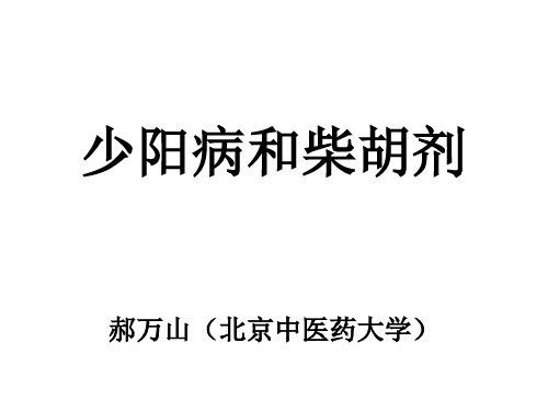 少阳病与小柴胡汤证