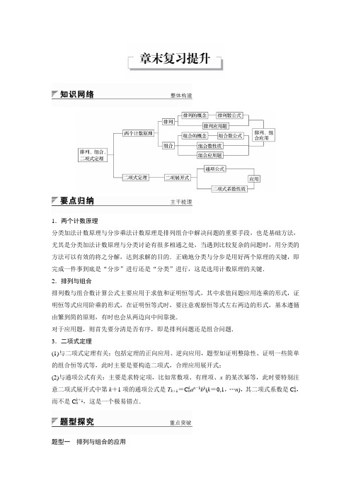 高中数学选修2-3第一章 章末复习提升