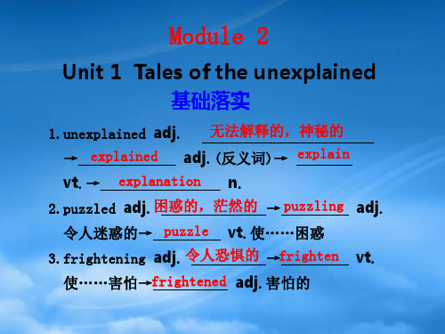 【山东】高三英语一轮复习 Unit 1 Tales of the unexplained精品课件 译