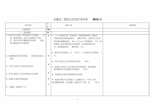 2019年安徽省二级综合医院评审标准版.doc