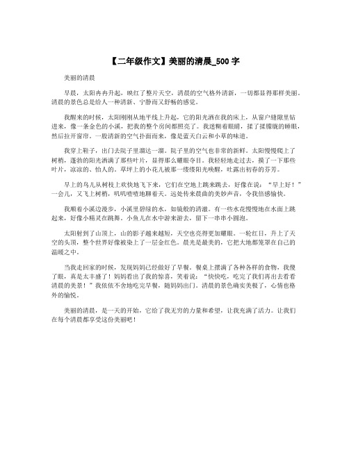 【二年级作文】美丽的清晨_500字